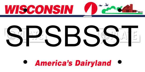 SPSBSST Wisconsin License Plate