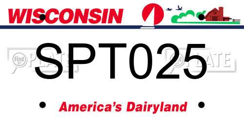 SPT025 Wisconsin License Plate