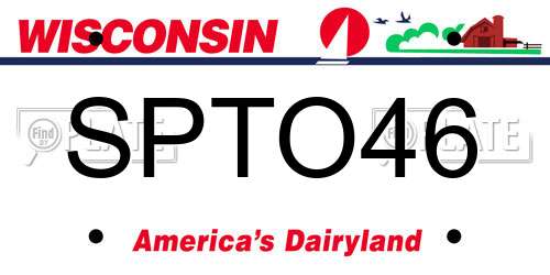 SPTO46 Wisconsin License Plate