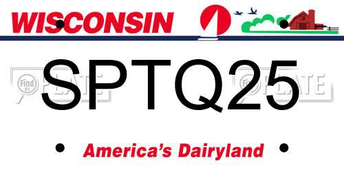 SPTQ25 Wisconsin License Plate