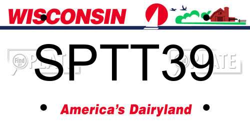 SPTT39 Wisconsin License Plate