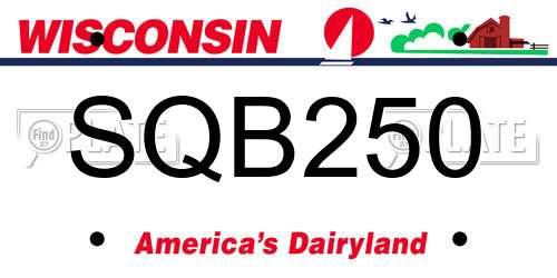 SQB250 Wisconsin License Plate