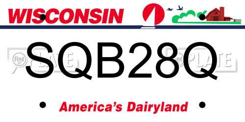 SQB28Q Wisconsin License Plate