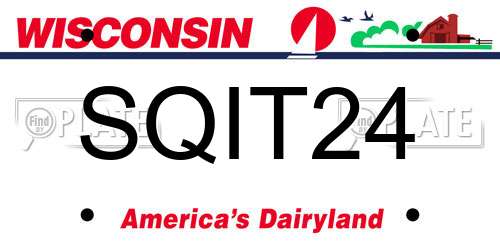 SQIT24 Wisconsin License Plate