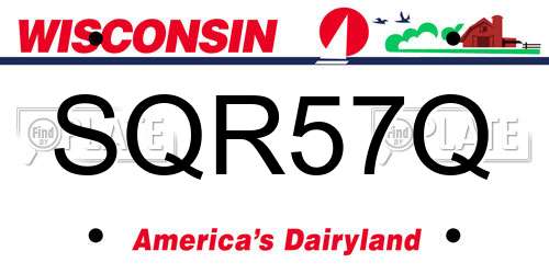 SQR57Q Wisconsin License Plate