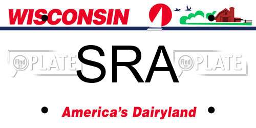 SRA Wisconsin License Plate