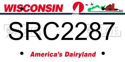 SRC2287 Wisconsin License Plate