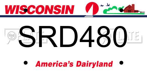 SRD480 Wisconsin License Plate