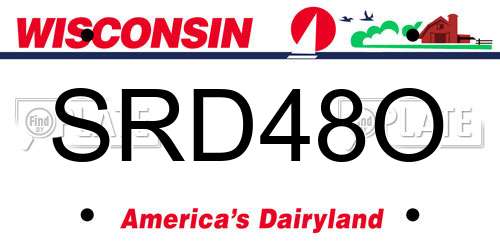 SRD48O Wisconsin License Plate