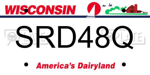 SRD48Q Wisconsin License Plate