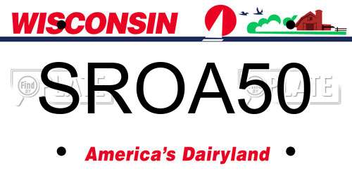 SROA50 Wisconsin License Plate