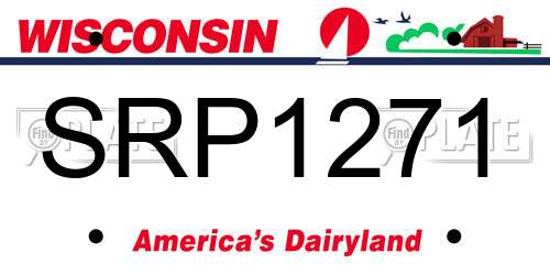 SRP1271 Wisconsin License Plate