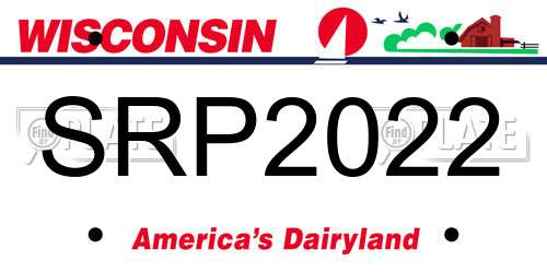 SRP2022 Wisconsin License Plate