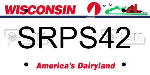 SRPS42 Wisconsin License Plate