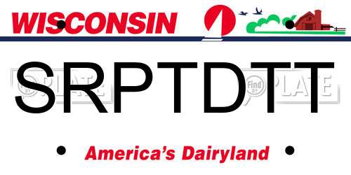 SRPTDTT Wisconsin License Plate
