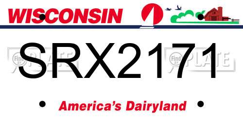 SRX2171 Wisconsin License Plate