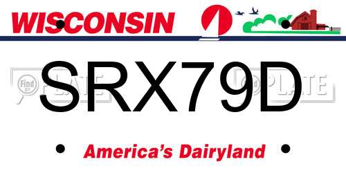SRX79D Wisconsin License Plate