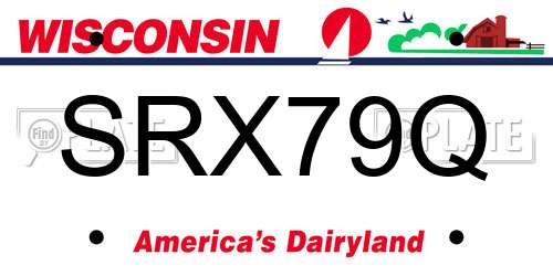 SRX79Q Wisconsin License Plate