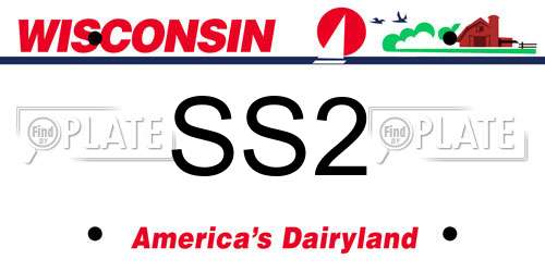 SS2 Wisconsin License Plate