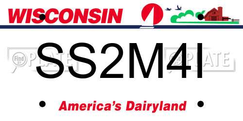 SS2M4I Wisconsin License Plate