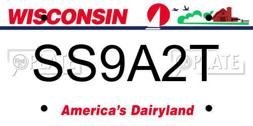 SS9A2T Wisconsin License Plate