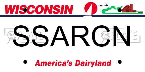 SSARCN Wisconsin License Plate