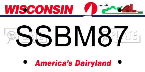 SSBM87 Wisconsin License Plate