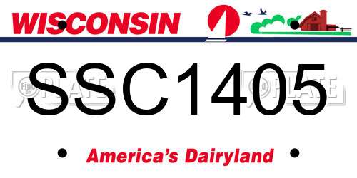 SSC1405 Wisconsin License Plate