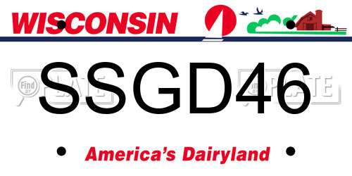 SSGD46 Wisconsin License Plate