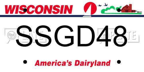 SSGD48 Wisconsin License Plate
