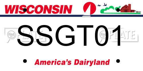SSGT01 Wisconsin License Plate