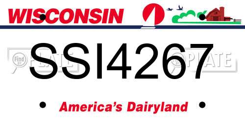 SSI4267 Wisconsin License Plate