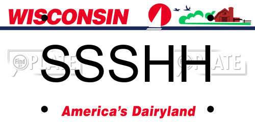 SSSHH Wisconsin License Plate