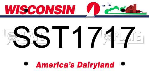SST1717 Wisconsin License Plate