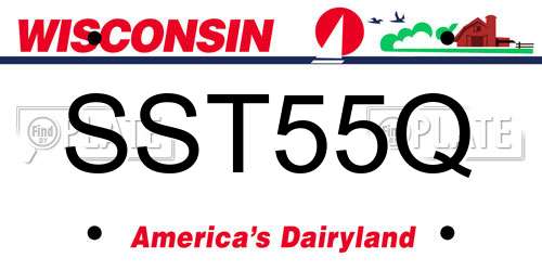 SST55Q Wisconsin License Plate