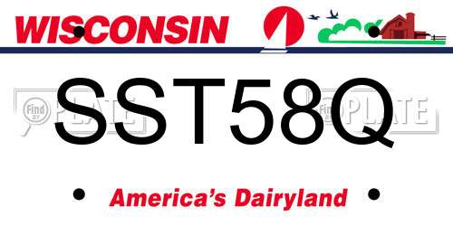 SST58Q Wisconsin License Plate