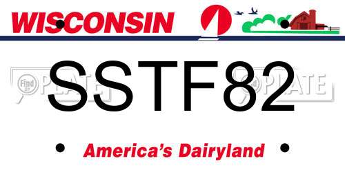 SSTF82 Wisconsin License Plate