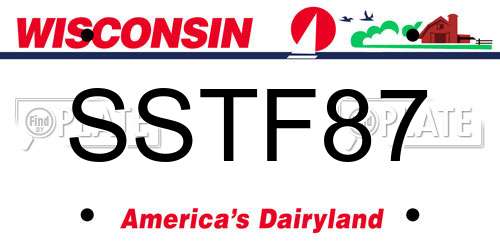 SSTF87 Wisconsin License Plate