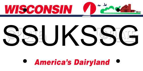 SSUKSSG Wisconsin License Plate