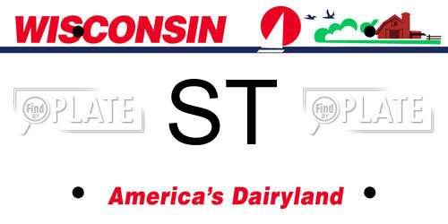 ST Wisconsin License Plate