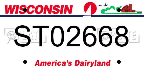 ST02668 Wisconsin License Plate