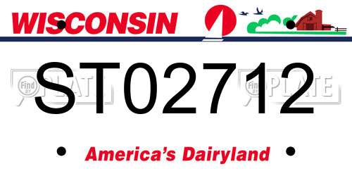 ST02712 Wisconsin License Plate