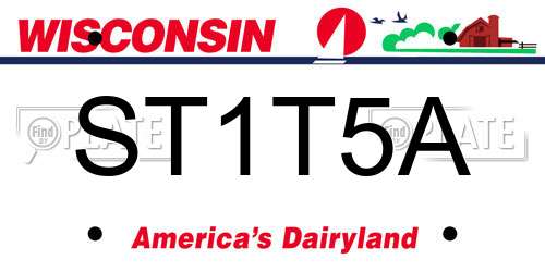 ST1T5A Wisconsin License Plate