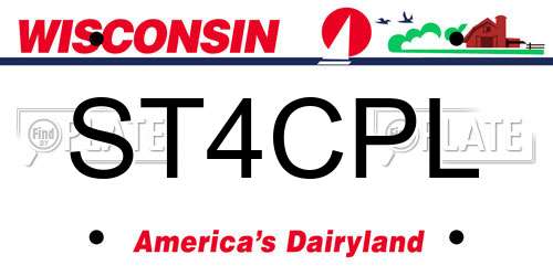 ST4CPL Wisconsin License Plate