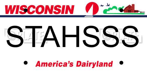 STAHSSS Wisconsin License Plate