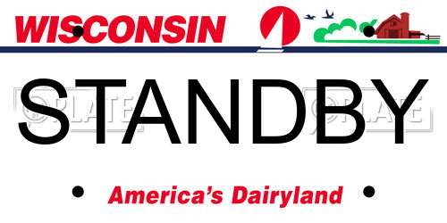 STANDBY Wisconsin License Plate