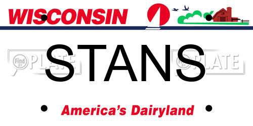 STANS Wisconsin License Plate