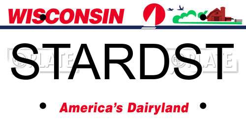 STARDST Wisconsin License Plate