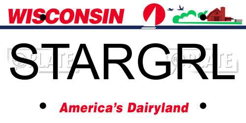 STARGRL Wisconsin License Plate