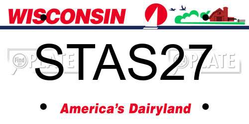 STAS27 Wisconsin License Plate